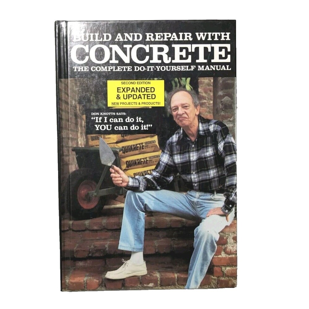 Build And Repair with Concrete QUIKRETE  DIY Projects Book - HC - LIKE NEW